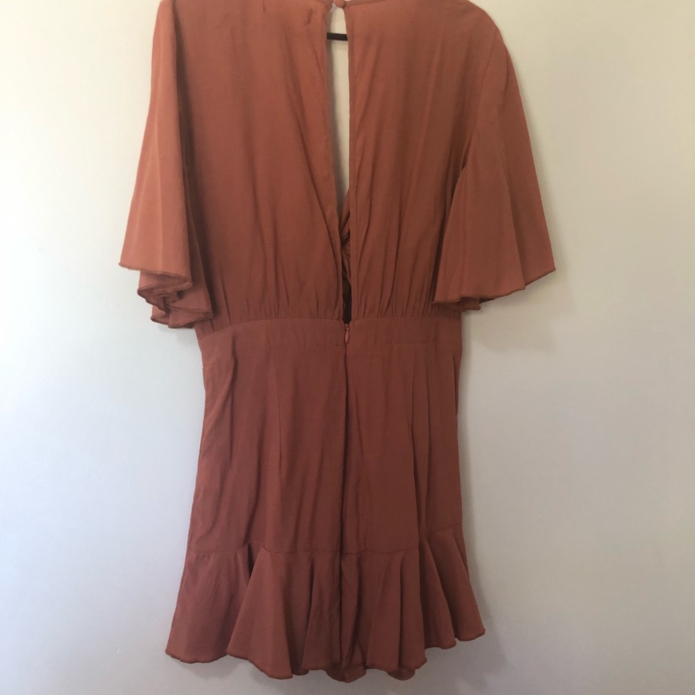 Ally brown short playsuit / romper size 8 - Picture 6 of 11